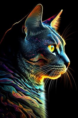 Quadro Decorativo Gatos 2087