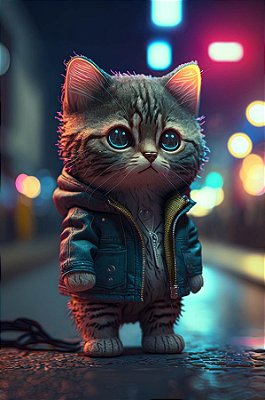 Quadro Decorativo Gatos 2137