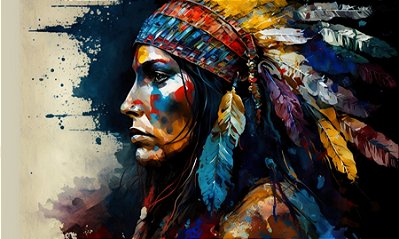 Quadro Decorativo Indigenas 2166