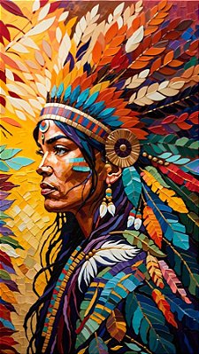 Quadro Decorativo Indigenas 2222
