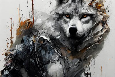 Quadro Decorativo Lobos 2510