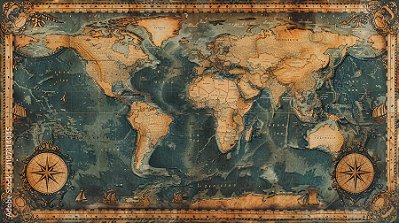 Quadro Decorativo Mapa Mundi 3044