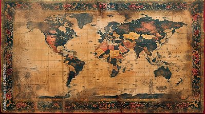 Quadro Decorativo Mapa Mundi 3045