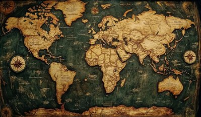 Quadro Decorativo Mapa Mundi 3050