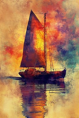 Quadro Decorativo Barcos e Canoas 3264