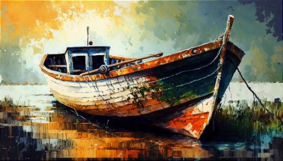 Quadro Decorativo Barcos e Canoas 3288