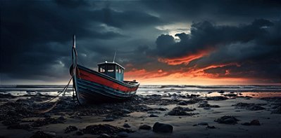 Quadro Decorativo Barcos e Canoas 3295
