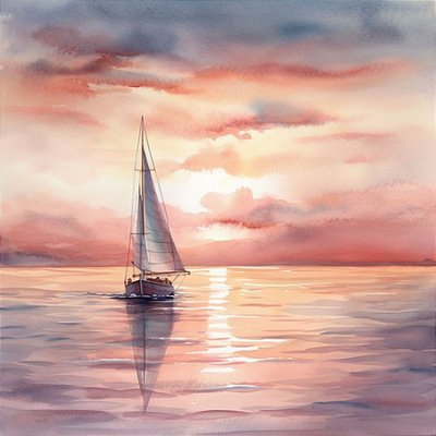 Quadro Decorativo Barcos e Canoas 3297