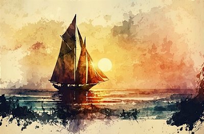 Quadro Decorativo Barcos e Canoas 3302