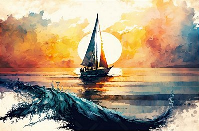 Quadro Decorativo Barcos e Canoas 3304