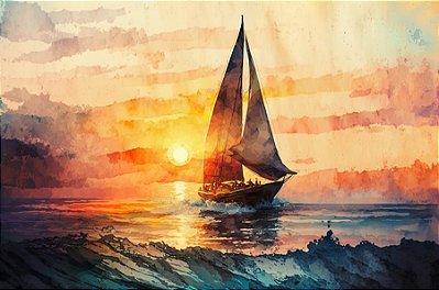 Quadro Decorativo Barcos e Canoas 3309