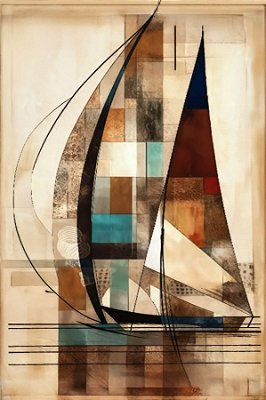 Quadro Decorativo Barcos e Canoas 3352