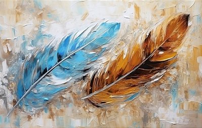 Quadro Decorativo Penas 3549