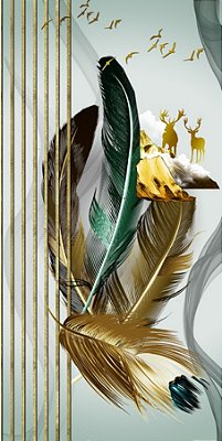Quadro Decorativo Penas 3602