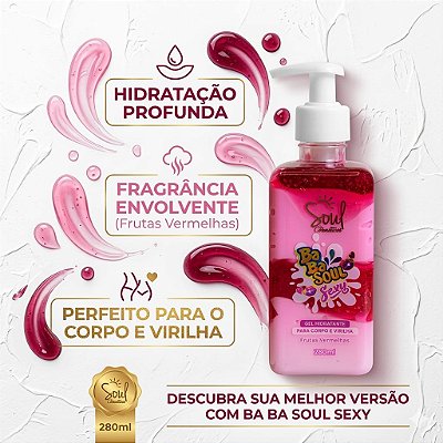 Hidratante Beijável Para Corpo E Virilha Fragrância Frutas Vermelhas 280ml