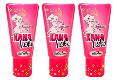 Kit 3 Gel Xana Loka Lubrificante Feminino Hotflowers 15g