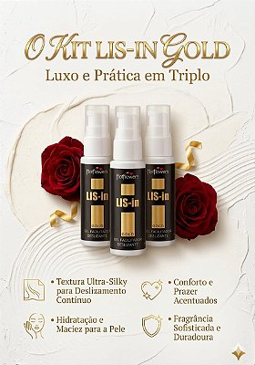 Kit Com 3 Lis-in Dessensibilizante Anal Gold Extra Forte 30g