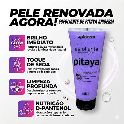 Esfoliante Corporal E Facial Apiderm Pitaya 190g