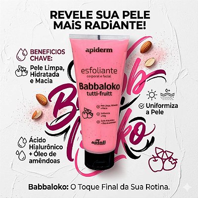 Esfoliante Corporal Facial Apiderm Tutti Frutti 190g