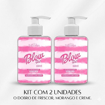 Kit 2 Blow Girl Gel Aromatizante Virilha Morango Com Creme