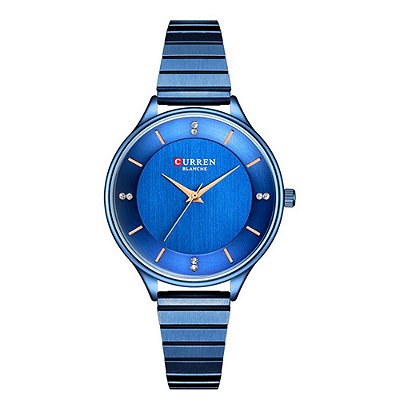 Relógio Feminino Curren Analógico C9041L - Azul