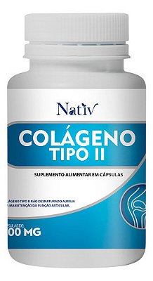 Colágeno Tipo 2 - Nativ - 500mg - 60 Capsulas