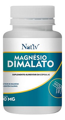 Magnesio Dimalato 500mg Puro 120cáp Matéria Importada Nativ