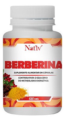 Berberina Premiun Nativ 500mg 120 Cap-redução De Colesterol