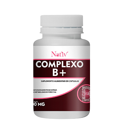 Complexo B+  (B1 B2 B3 B5 B6 B7 B9 B12 )500mg Nativ 120 Cap