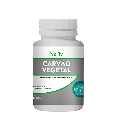 Carvão Vegetal Ativado 500mg Nativ 120 Cáp Alivío Digestivo