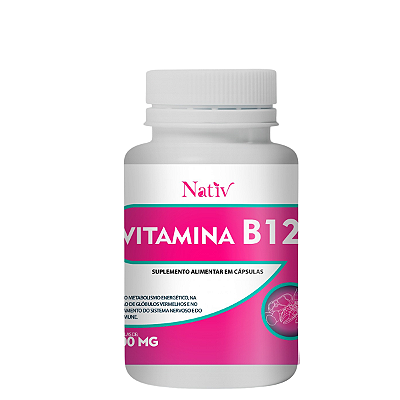 Vitamina B12  120 Cáp auxiliando conversão alimentos energia