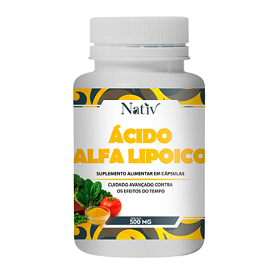Suplemento Ácido Alfa Lipóico 500mg - 120 Capsulas | Potencializador Metabólico e Escudo Antioxidante