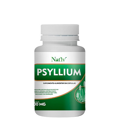 Psyllium - 120 Cáp 500mg Natural Fibras Bem-Estar Digestivo