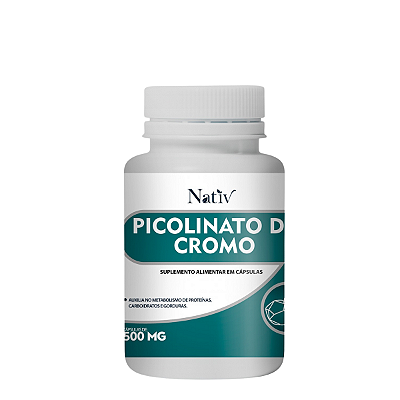 Picolinato de Cromo - Nativ -500mg - 120 Cáp