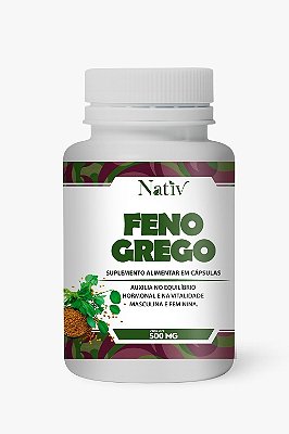 Feno Grego - Nativ -  500mg - 60 Cápsulas