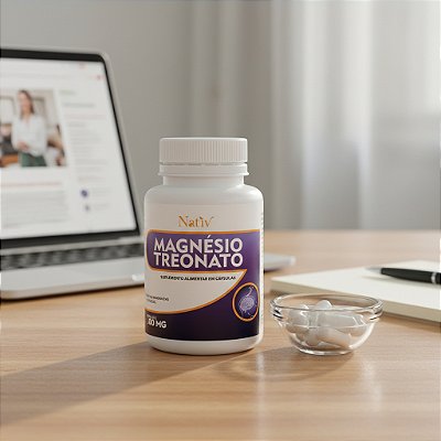 Magnésio Treonato - Nativ - 500mg - 120cáps