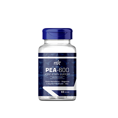 PEA-600 - PEA Ácido Hialurônico Magnésio Colágeno Hidrolisado  60 cap.