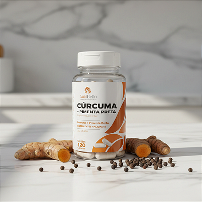 Curcuma com Pimenta Preta - 500mg - 60 capsulas