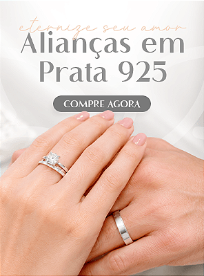 aliança prata 925