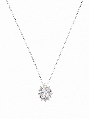 Colar Gota Cravejada Cristal