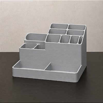 Organizador de Mesa Multiuso Cinza