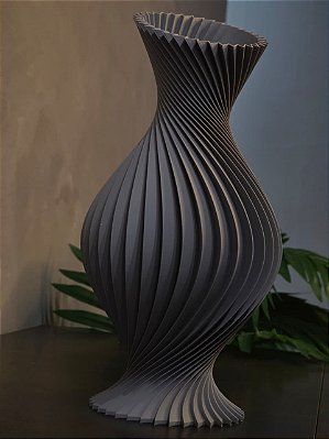 Vaso Decorativo Cinza com Design Moderno