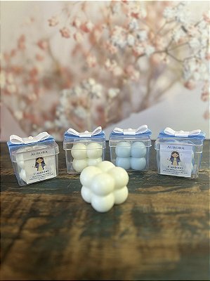 Vela MIni Bubble para lembranças de batizado, primeira comunhão, crisma, aniversário, casamento
