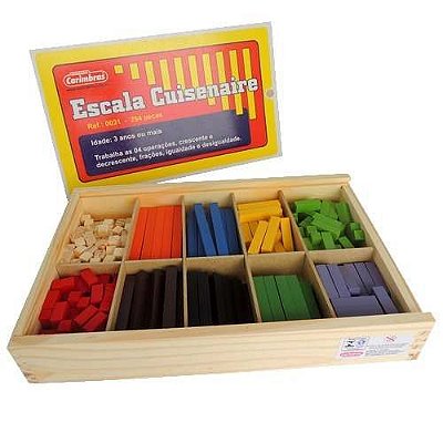 Escala Cuisenaire Colorida-294 Peças-Carimbrás