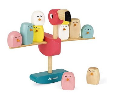 Jogo Janod Flamingo Equilibrista com 11 Peças