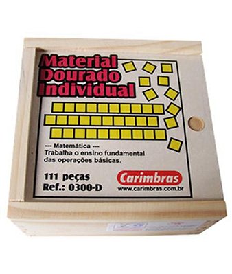 Material Dourado em Madeira Individual 111 Peças - Carimbras