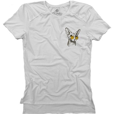 Camiseta Longline Gold Yellow Cat