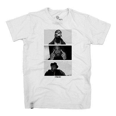 Camiseta Snoop, Tupac e Biggie