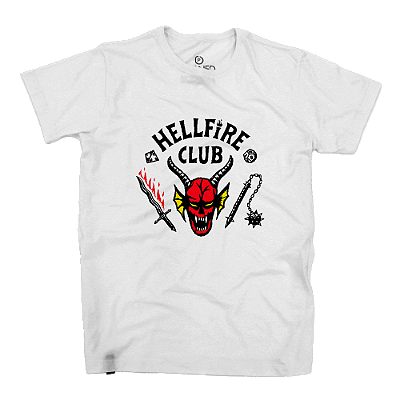 Camiseta Strangers Things Personagem Hellfire ilustratração Hell fire -  Desconto no Preço