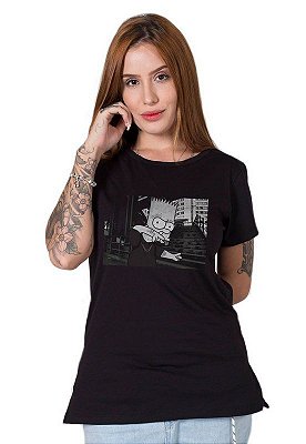 Camiseta Feminina Gangsta Bart